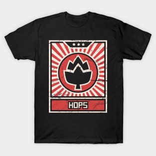 HOPS – Vintage Style Propaganda Poster T-Shirt